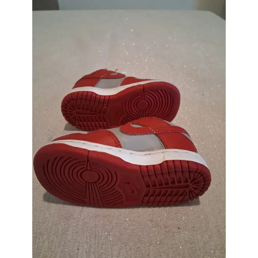 Nike Dunk Low TD UNLV Grey Red CW1589-002 Toddler Baby Size 4C NO INSOLES